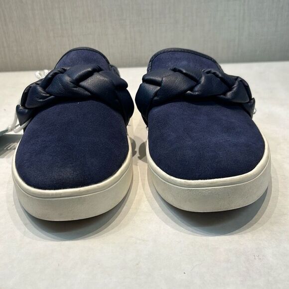 Spenco Barbados Mules Shoes Slip Ons Slides Peacoat Navy Blue Sz 8.5 Hanna Braid - Picture 5 of 10